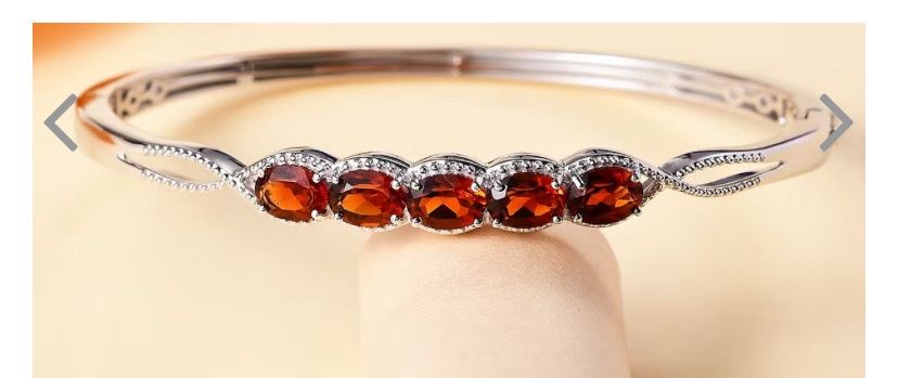 Santa Ana Madeira Citrine Love Infinity Bangle Bracelet -up to 7.25” - new!