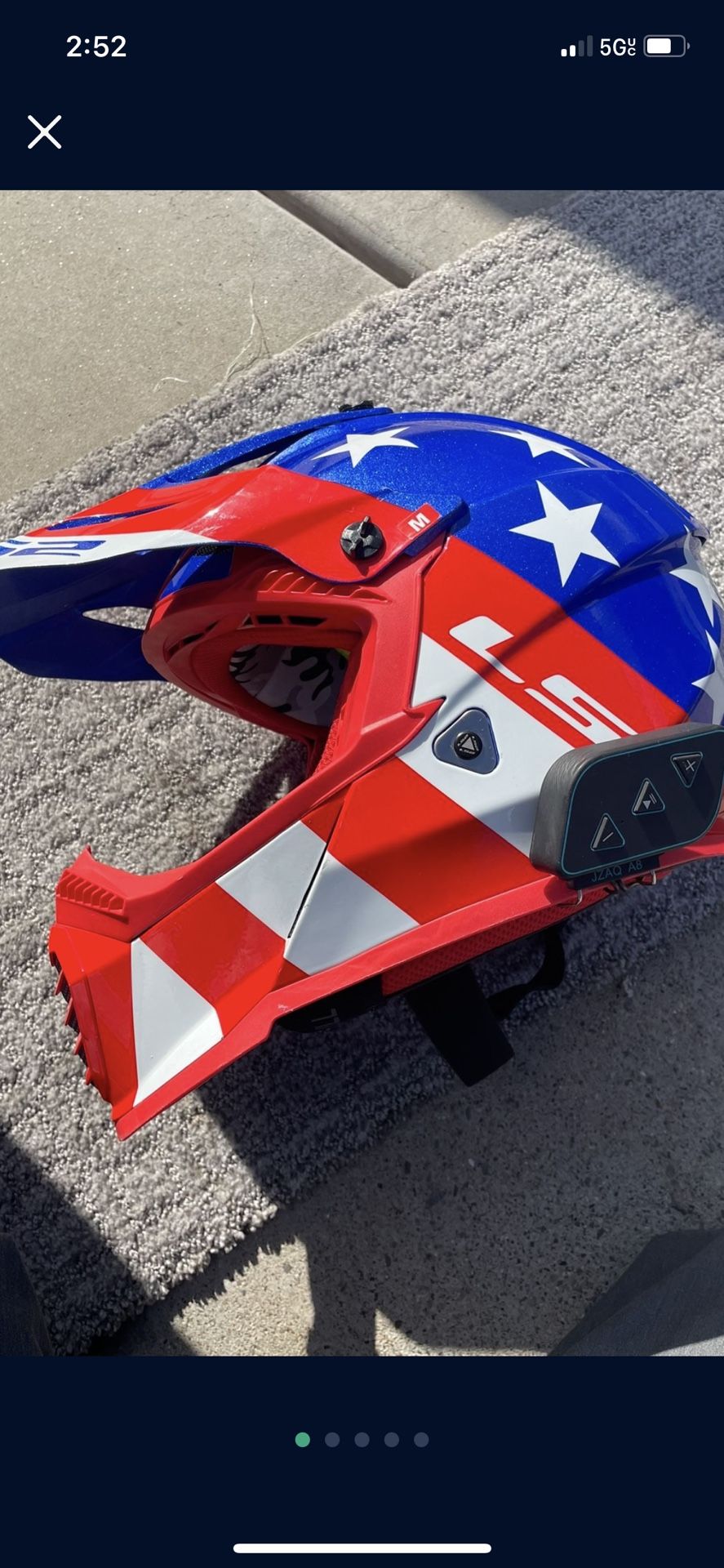Motocross Helmet  Size Medium With Bluetooth