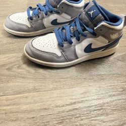 Size 2 (PS) - Jordan 1 Mid Cement True Blue