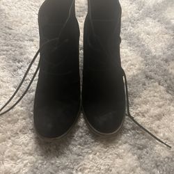 Black suede Booties Size 8.5