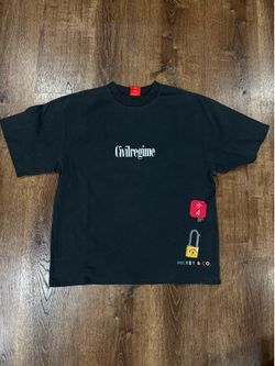 Mickey & Co. Civil Regime black cotton tee size medium