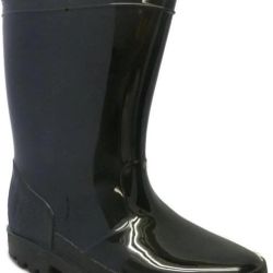 New Kids Sz 4 Black Rain Boots W Handles NWT