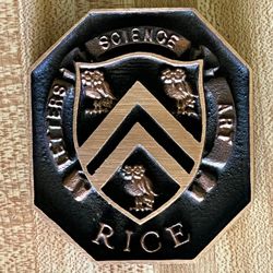 Rice, University, Solid, Bronze, Paperweight