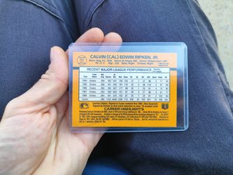 1989 Donruss Cal Ripken - Ultra Rare Multiple Errors