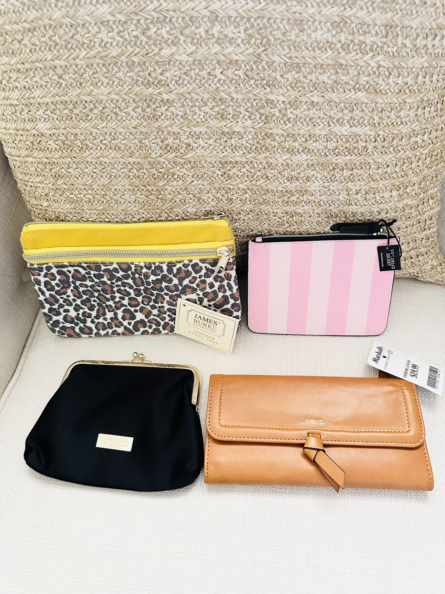 4-Piece Wallet & Coin Purse Bundle – All Brand New | LODIS Leather Wallet Available Solo