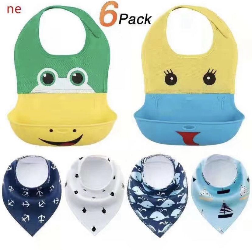New 6 pieces kid’s bibs sets