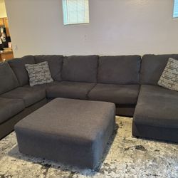 Sectional Couch And Ottoman 