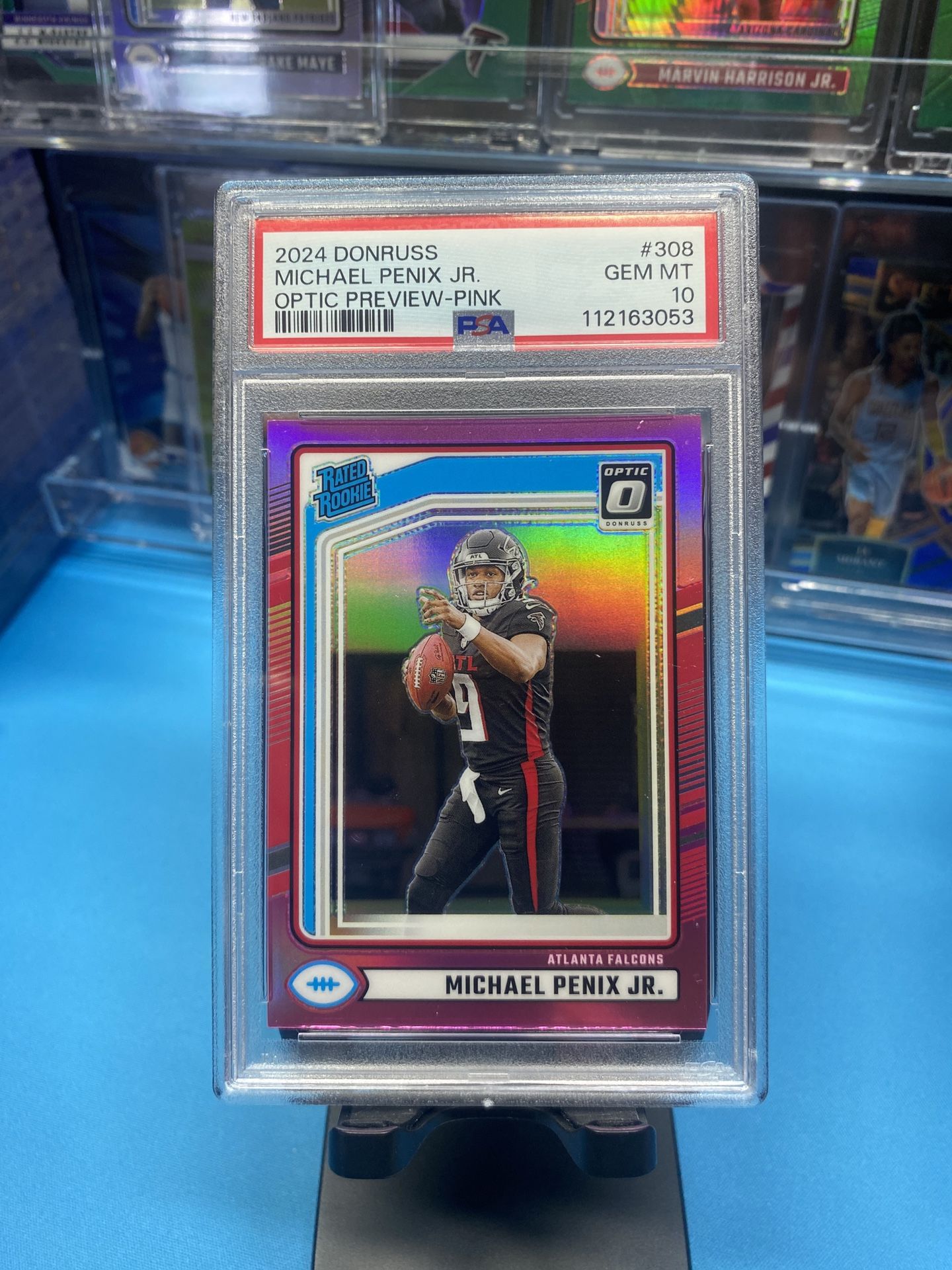 PSA 10- Michael Penix Pink Optic Preview
