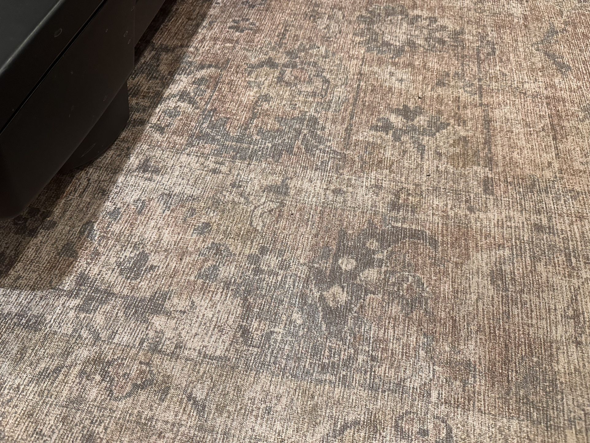 Blush Pink And Grey Rug Vintage Look 