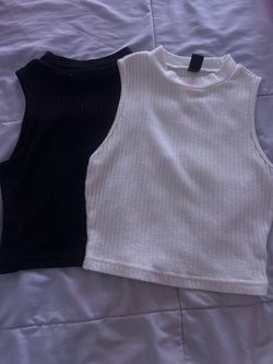 2 basic tops black and white