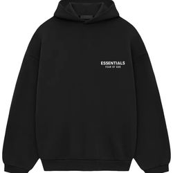Essential fleece hoodie black