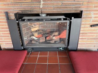 Natural gas fireplace install