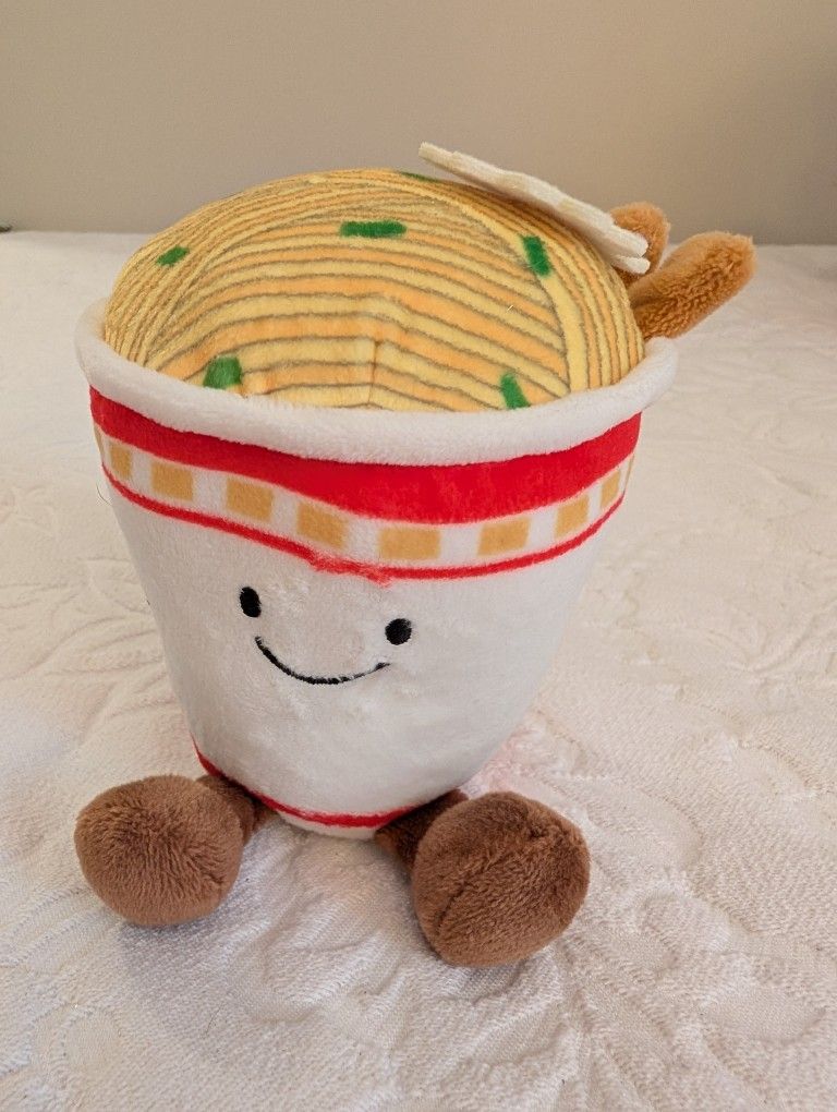 Bowl Of Ramen Noodle Soup Plush Toy 4"