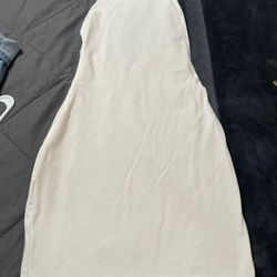 SKIMS CREAM WHITE BODY CON DRESS