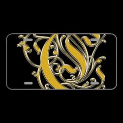 License Plate Novelty Car Front Letter Litera Letters Monogram