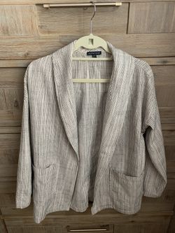 Eileen Fisher Oversized Cotton Blazer XXS/XS 