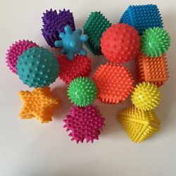 Spiky Sensory Shapes and Balls Bundle | Baby, Toddler, ASD Autism or OT | 17 pcs