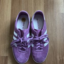 Purple Adidas Gazelles
