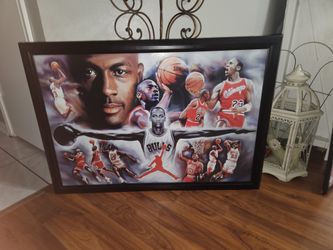 Michael Jordan Collage Framed Poster 40×27 ($80obo)