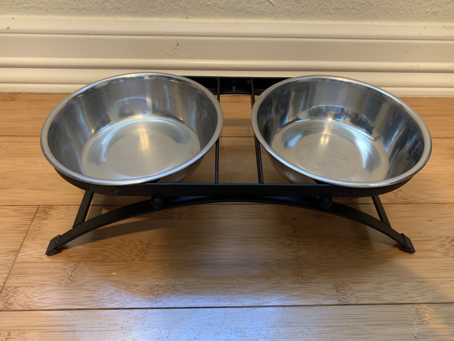 Pet food and water bowl