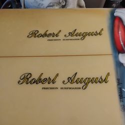 Vintage Robert August Surfboard 7 Ft 7 In And A Half 22 And 1/4 In Wide