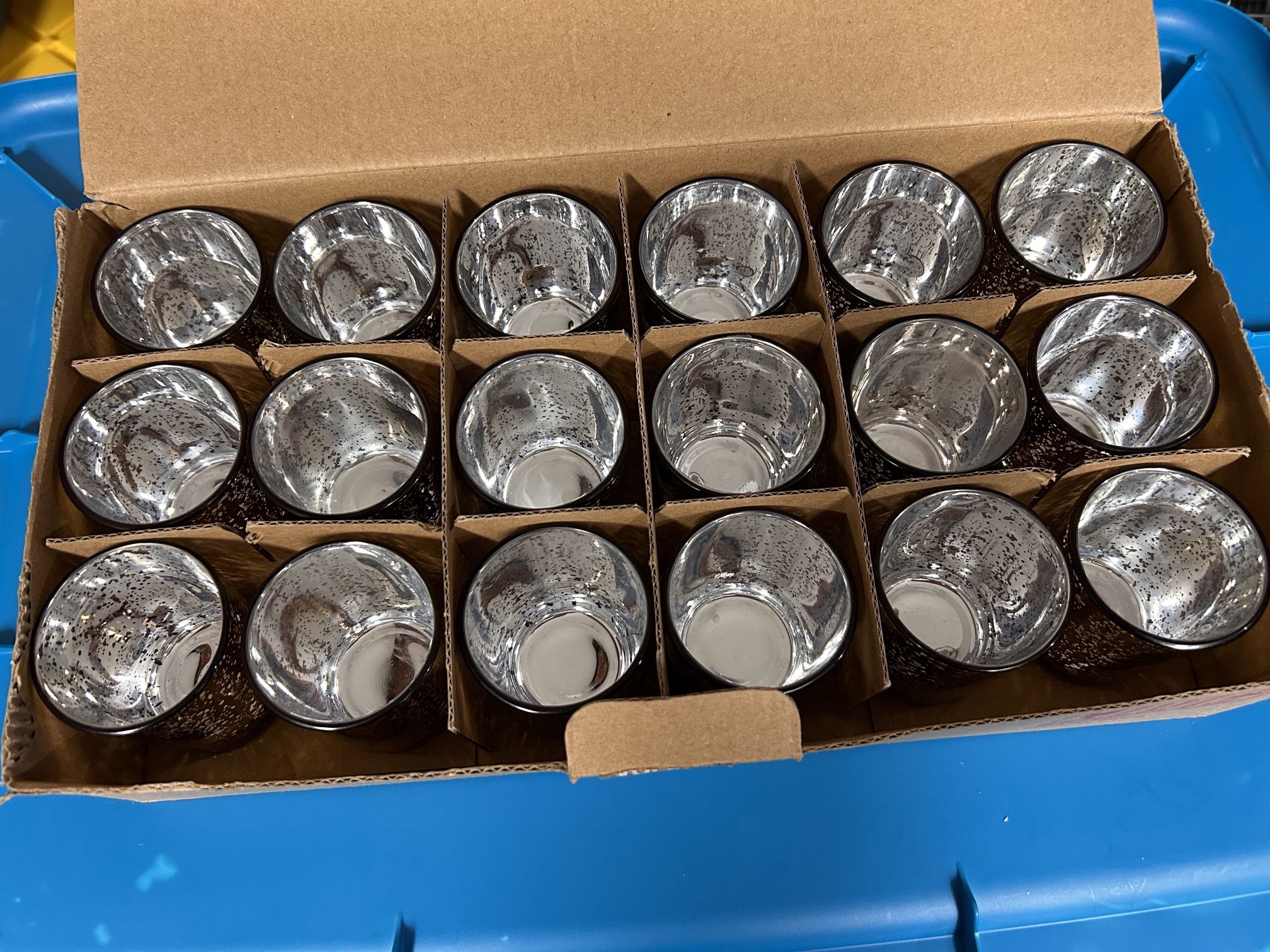 3 Boxes Of 18 Gold Votive Candleholders