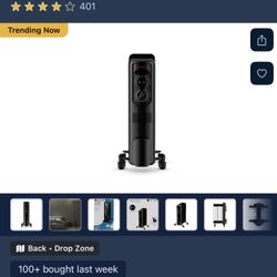 Utilitech Up to 1500-Watt Oil-filled Radiant Utility Indoor Electric Space Heater with Thermostathe