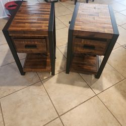 2 End Tables With Outlets And USB 