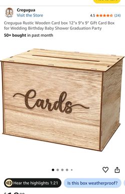 Card Box for rustic wedding