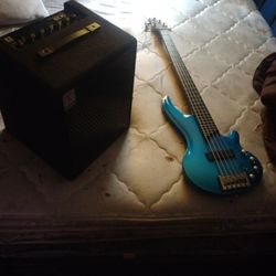 Bass Guitar And Amp