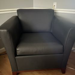 Modern Faux Leather Armchair – $40