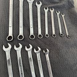 (13) Sears Craftsman Wrenches Combination Metric And Sae USA MADE 