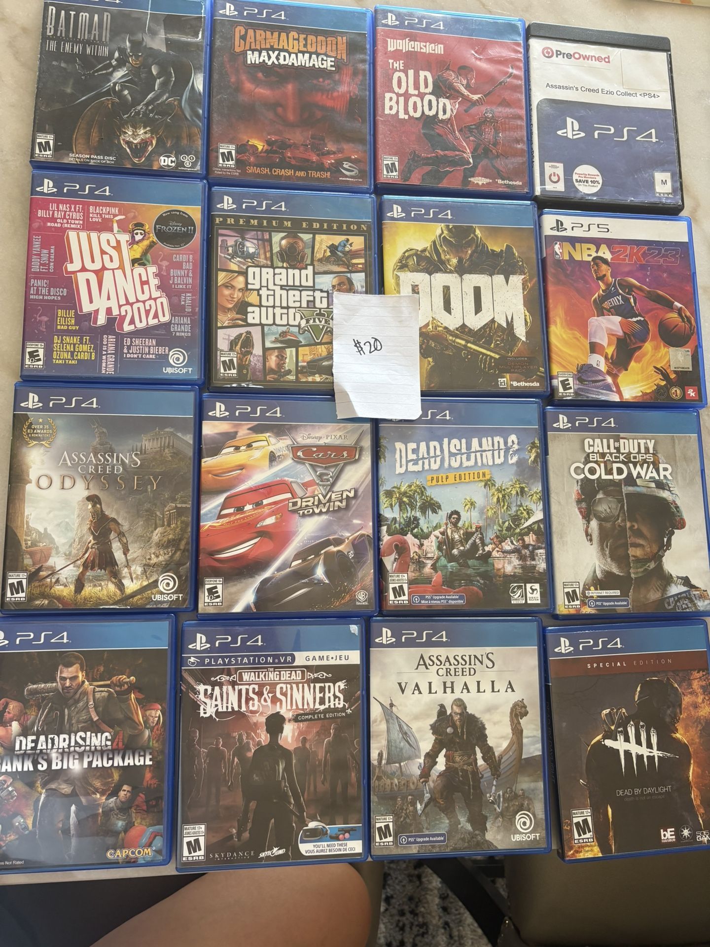 PS4 Games $20 Each
