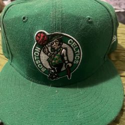 Men Green And White Boston Celtics Fitted 