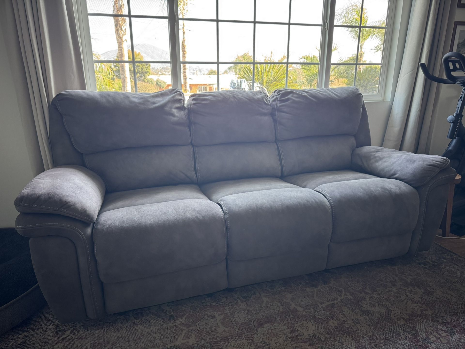 Grey Electric Recliner Couch