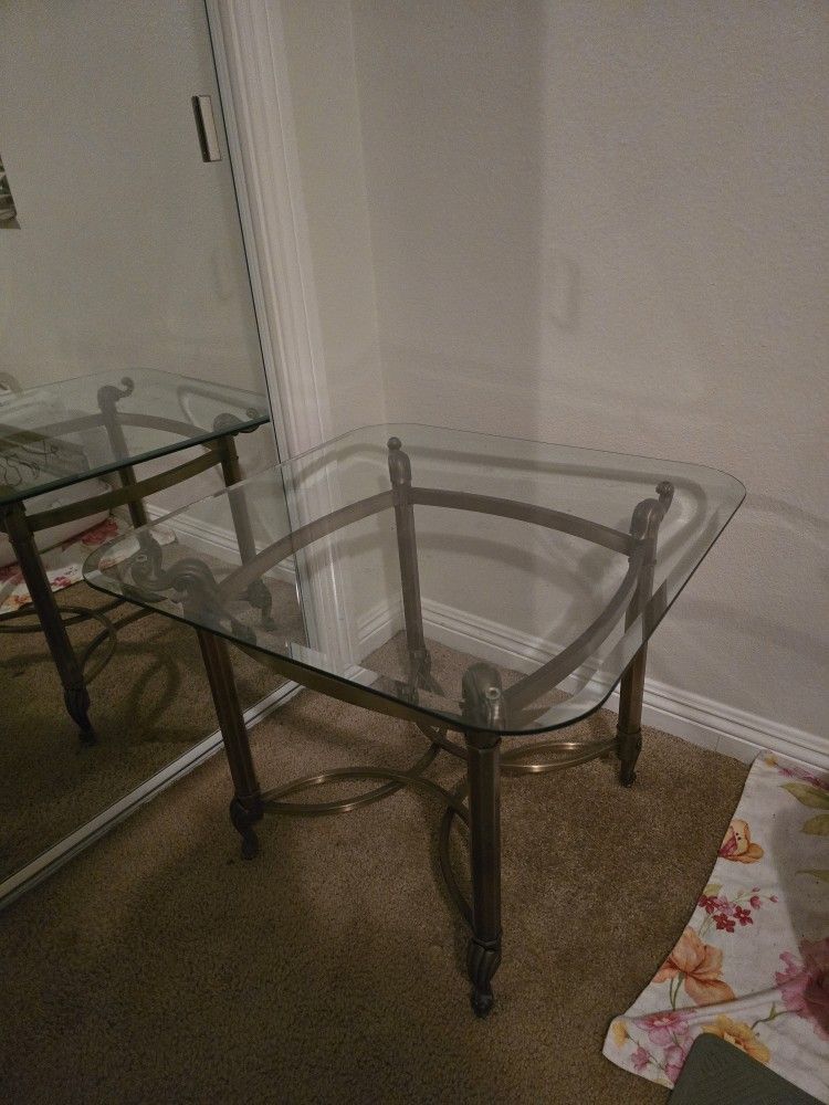 Glass End Table