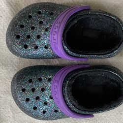 CROCS Toddler sz 8 Glittered. NEW!