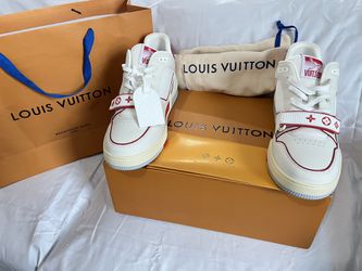 Brand New authentic Louis Vuitton Trainer monogram denim green & white  Sneakers (Size: Euro 44, Men’s 10-11) for Sale in Valley Stream, NY -  OfferUp