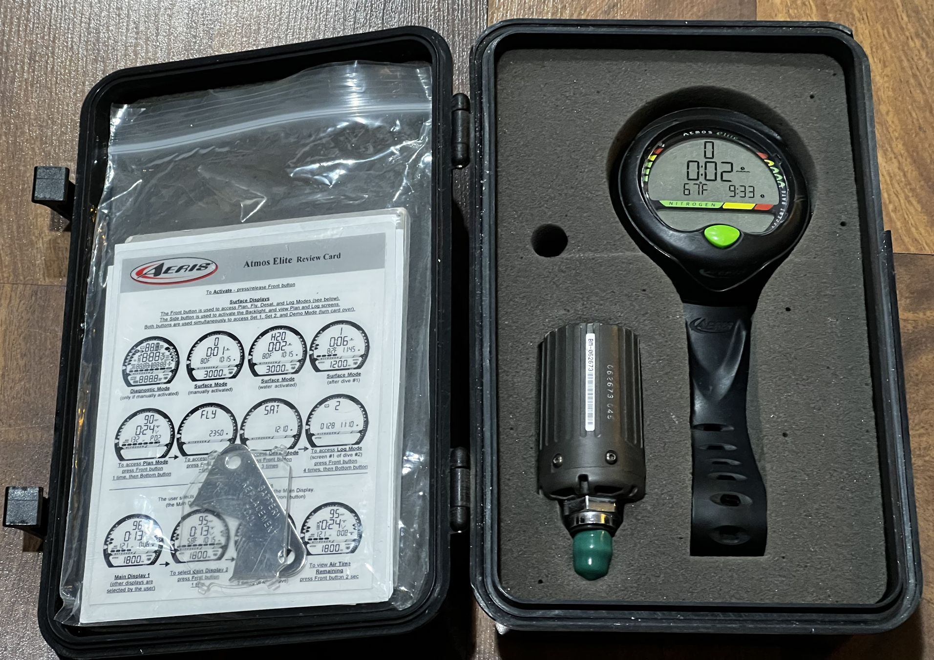 Wireless Dive Transmitter & Aeris Atmos Elite Dive Computer