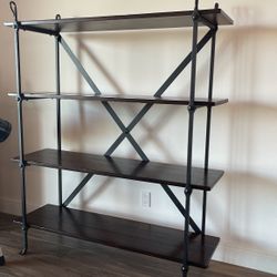 Pottery Barn Wood And Metal bookshelf 