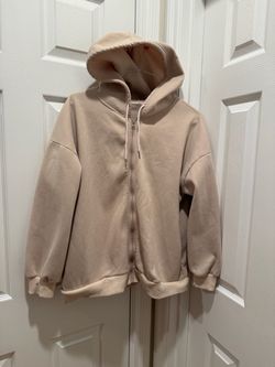 Beige zip hoody