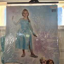Girl's Elsa Frozen Costume S(4-6x) Or M(7-8)
