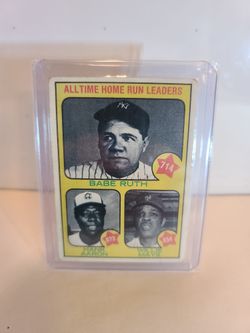 #1 Babe/Hank/Willie -1973 Topps All-Time Home Run Leaders