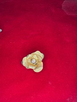 Costume jewelry Gold Metal Rose Flower Brooch Pin