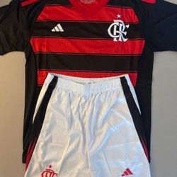 Flamengo 2025 Kids Set Soccer Jersey And Shorts