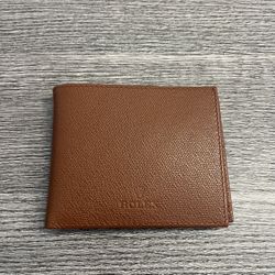 Rolex Brown Leather Wallet