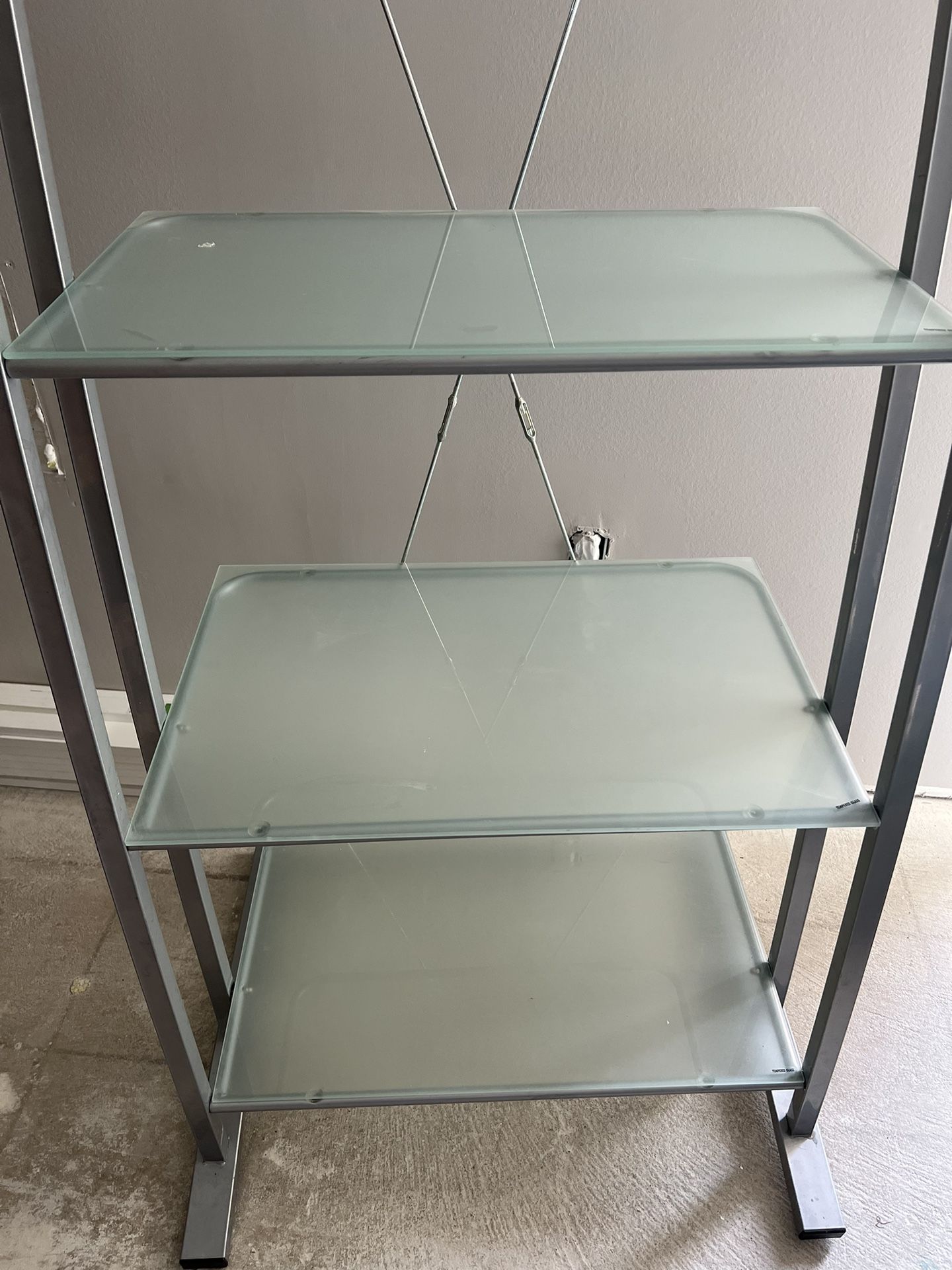 Glass Metal Shelf Like New. 
