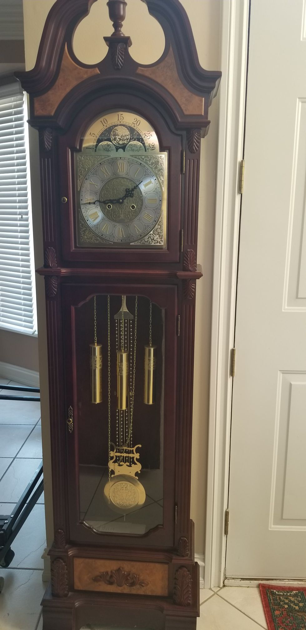 Antique clock wood