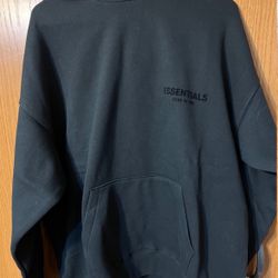 Fear of God Essentials Hoodie Stretch Limo Black Size Small