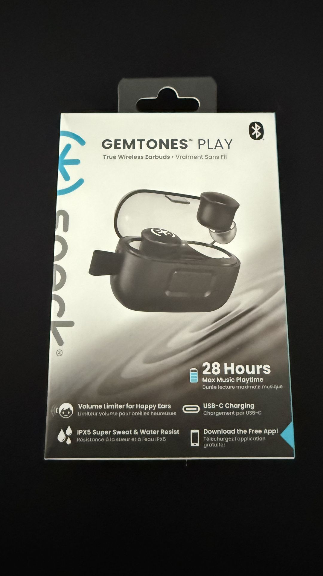 SPECK GemTones Play True Wireless Earbuds BACK IN BLACK